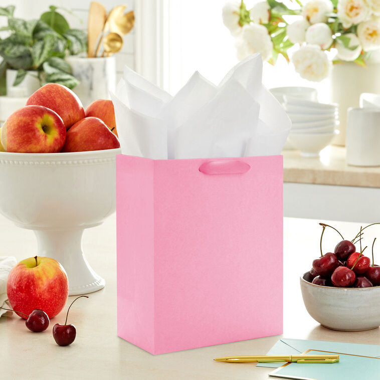 Hallmark 9.6" Solid Pink Medium Gift Bag