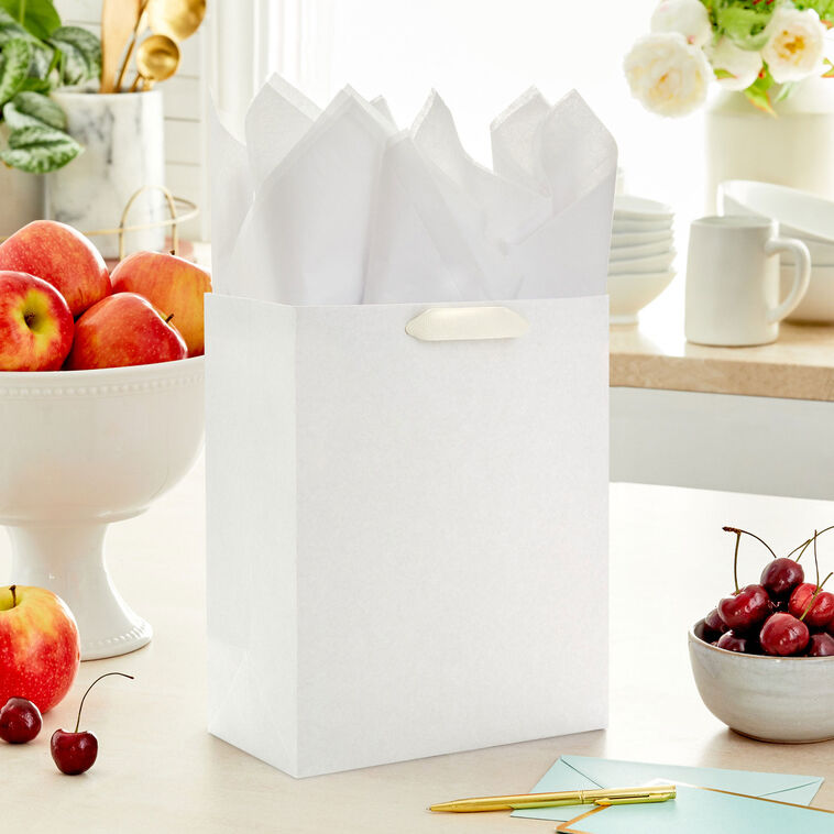 Hallmark 9.6" Solid White Medium Gift Bag