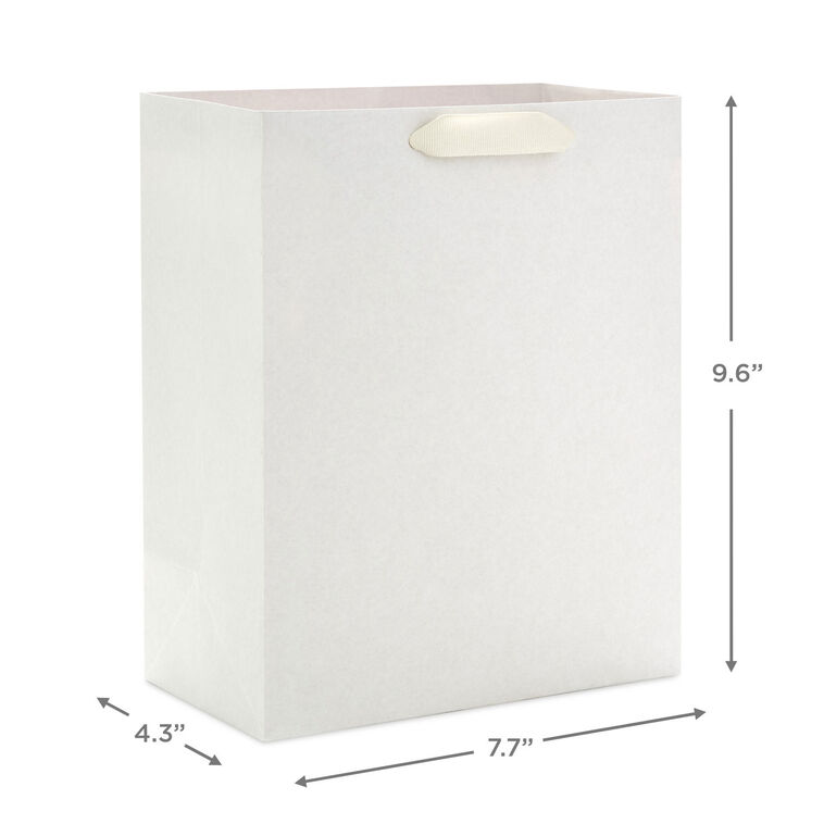 Hallmark 9.6" Solid White Medium Gift Bag