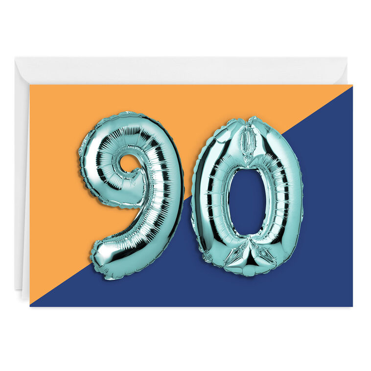 hallmark 90th Balloons Custom Birthday Card