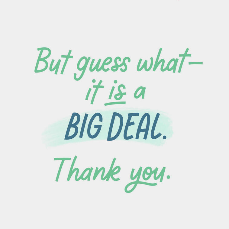 Hallmark A Big Deal Thank-You Card