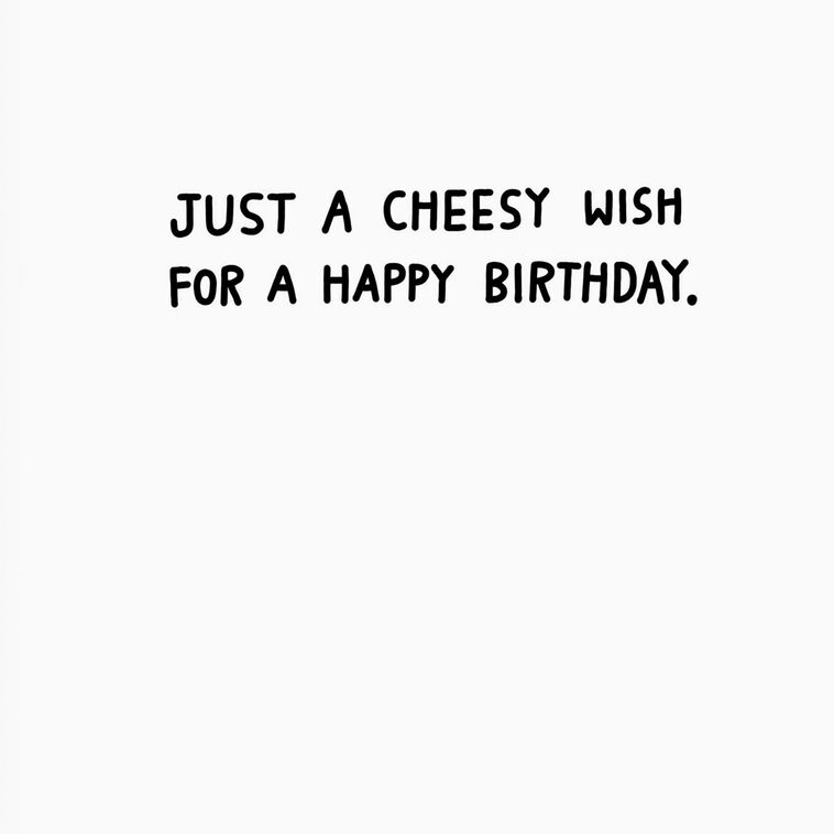 Hallmark A Cheesy Wish Funny Birthday Card