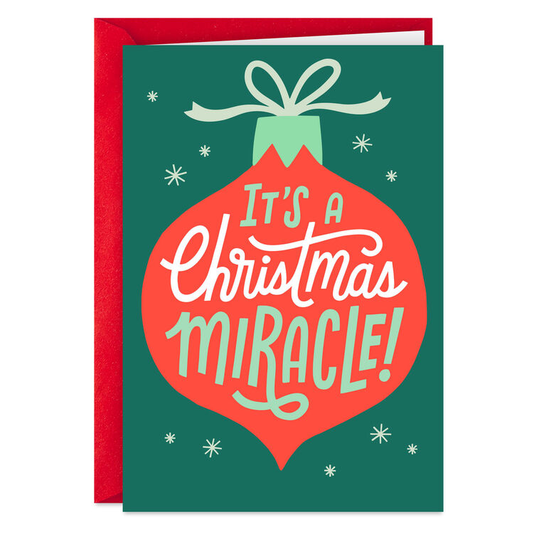 hallmark A Christmas Miracle Funny Christmas Card