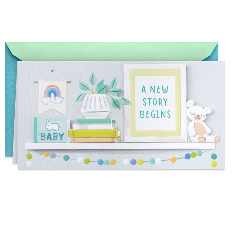 hallmark A New Story Begins New Baby Card