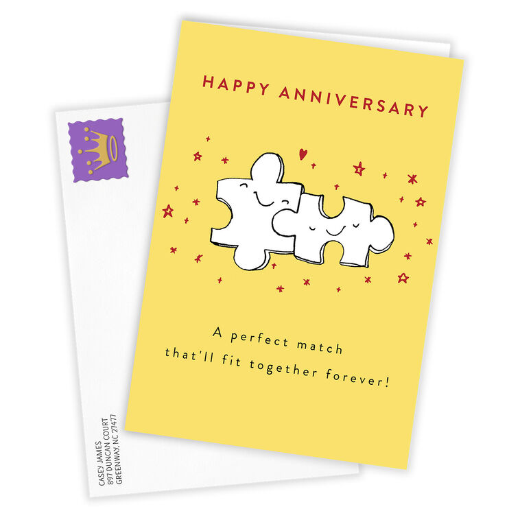 Hallmark A Perfect Match Custom Anniversary Card