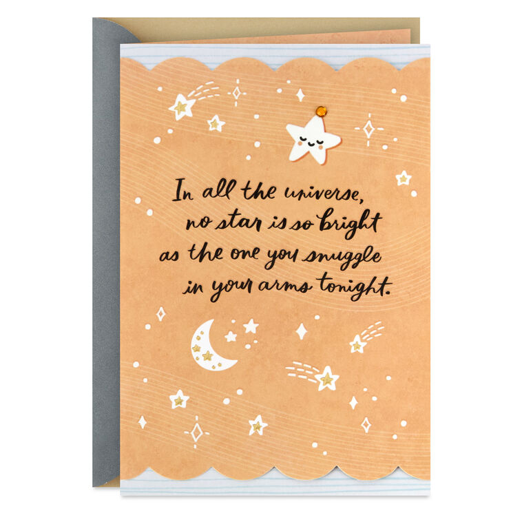 hallmark A Star So Bright New Baby Girl Card