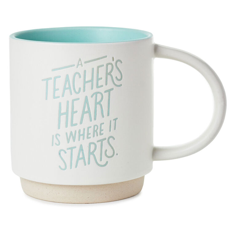 hallmark A Teacher's Heart Mug 16 oz
