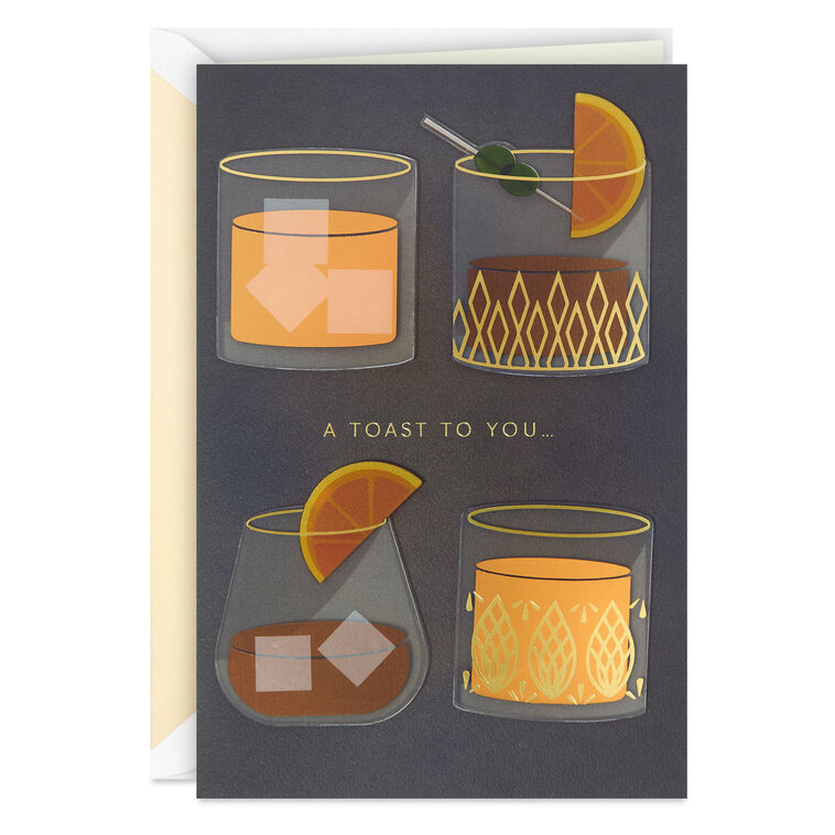 hallmark A Toast to You Birthday Card
