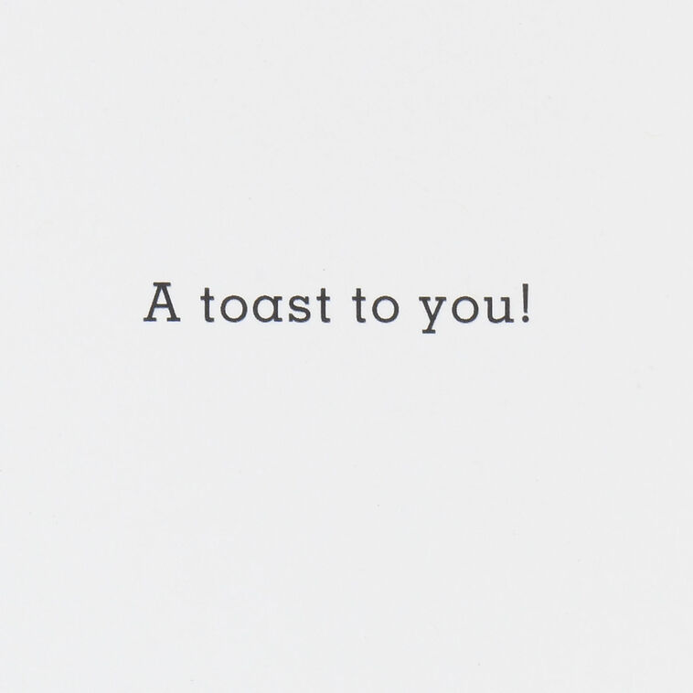 Hallmark A Toast To You Funny Congratulations Card
