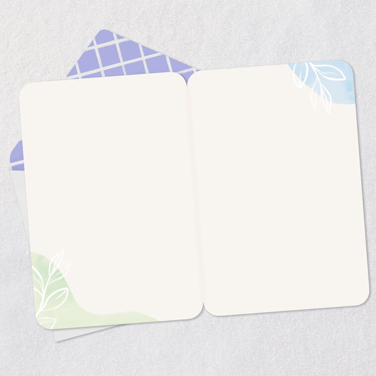 Hallmark Abstract Pastel Leaf Print Blank Card
