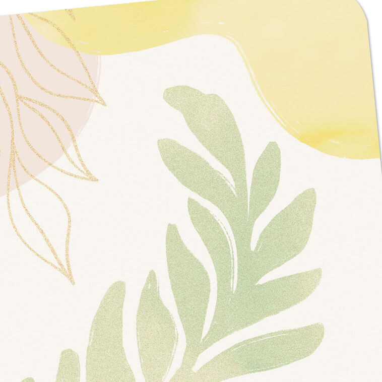 Hallmark Abstract Pastel Leaf Print Blank Card