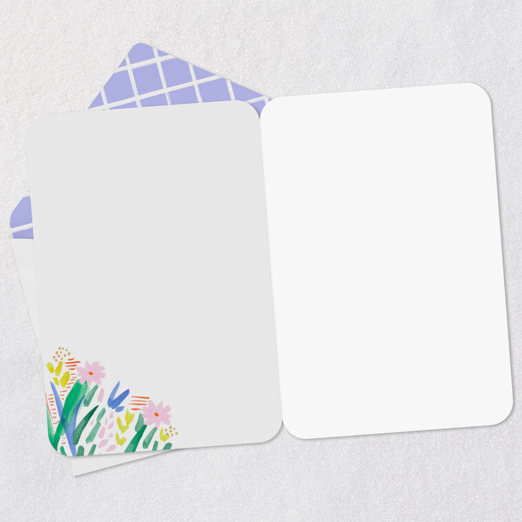Hallmark Abstract Watercolor Flowers Blank Card
