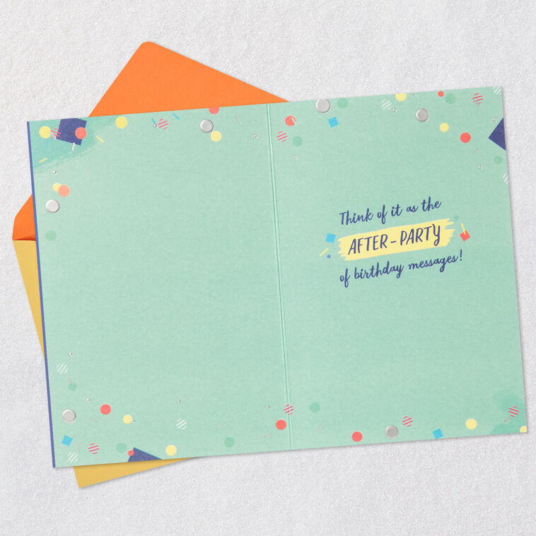 Hallmark After-Party Funny Belated Birthday Card
