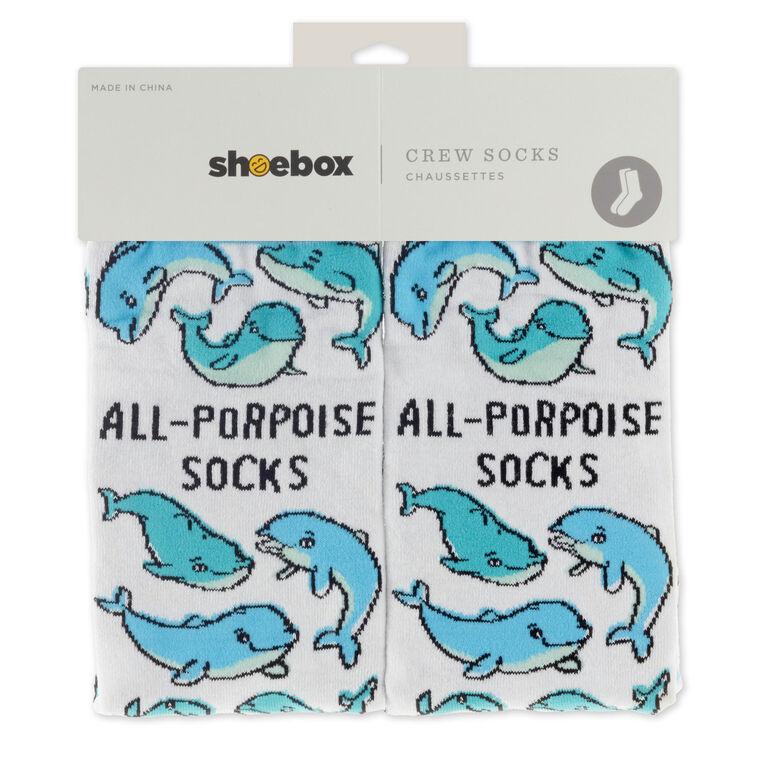 Hallmark All-Porpoise Novelty Crew Socks