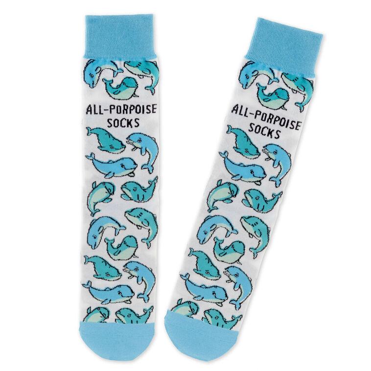 hallmark All-Porpoise Novelty Crew Socks