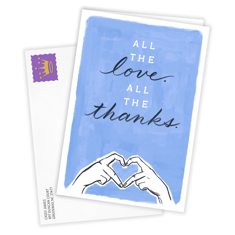 Hallmark All The Love Custom Thank You Card