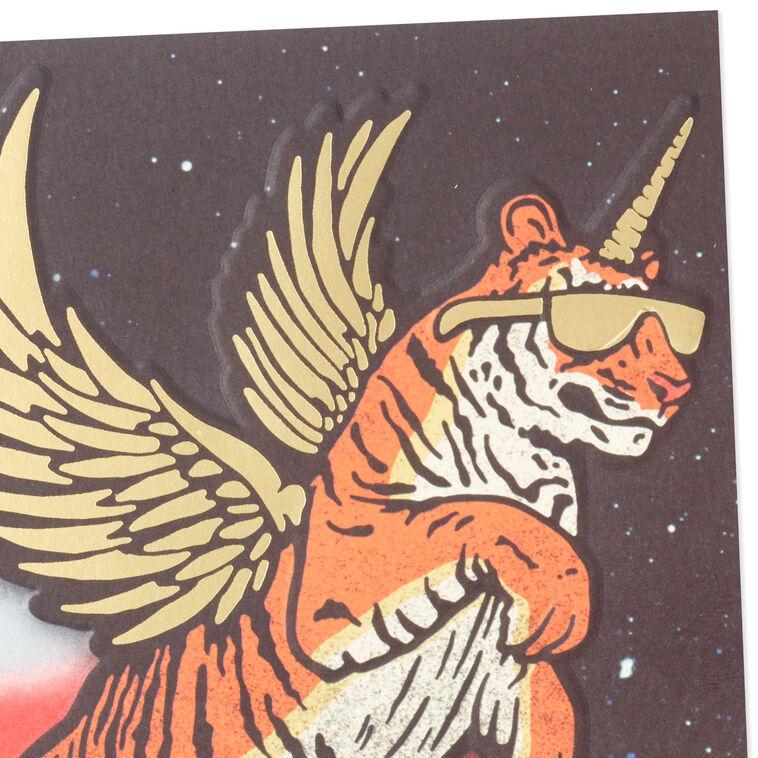 Hallmark Almost Too Awesome Flying Tiger Card