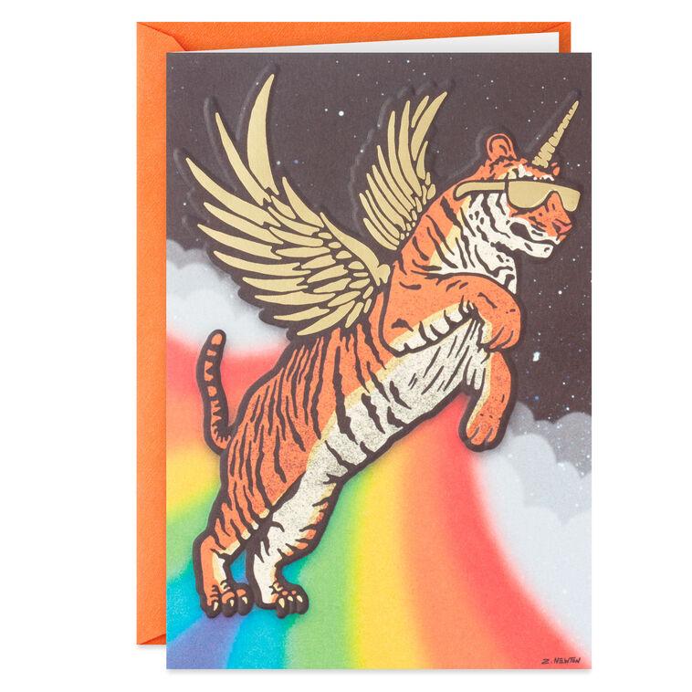 hallmark Almost Too Awesome Flying Tiger Card