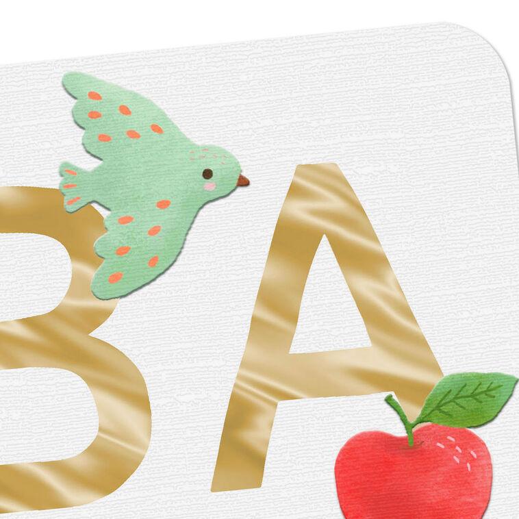 Hallmark Alphabet Icons Blank New Baby Card