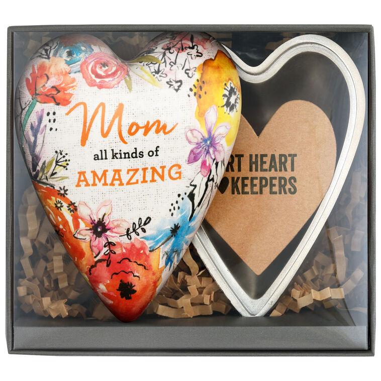 Hallmark Amazing Mom Art Heart Trinket Box 3.5"