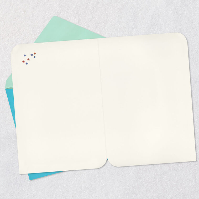 Hallmark American Flag Heart Blank Card