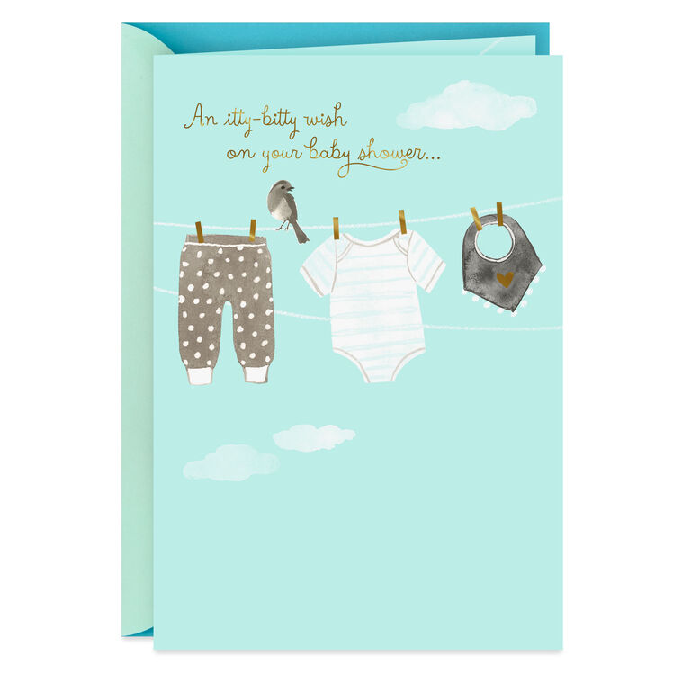 hallmark An Itty-Bitty Wish Baby Shower Card