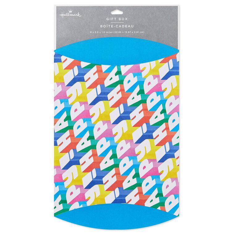 Hallmark Angled All-Caps Happy Pillow Box