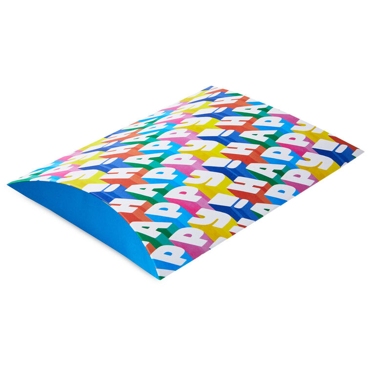 hallmark Angled All-Caps Happy Pillow Box