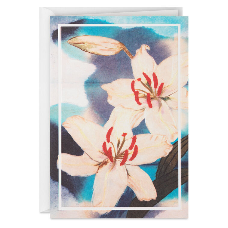 hallmark ArtLifting Blooming Lilies Blank Card