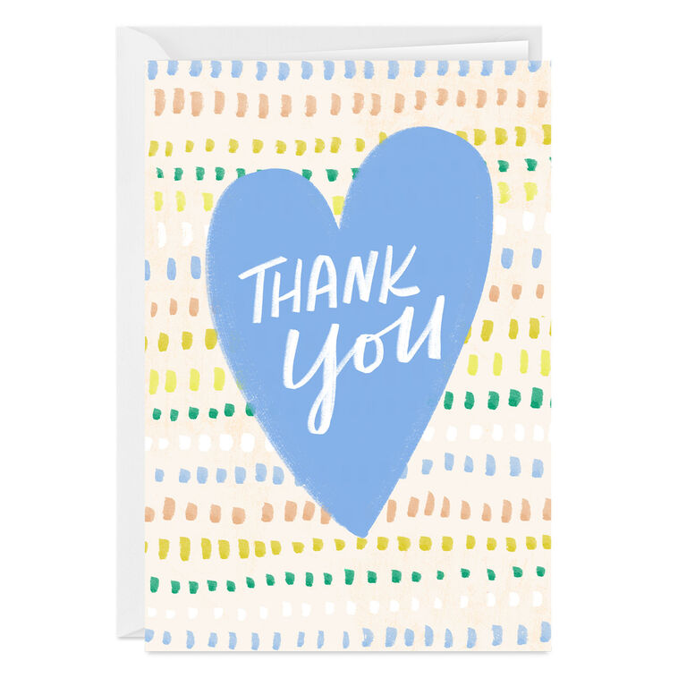 hallmark Artsy Heart Custom Thank You Card