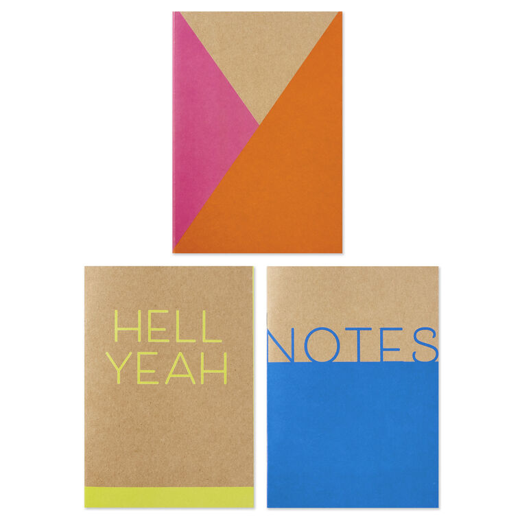 Hallmark Assorted 3-Pack Colorful Kraft Journals