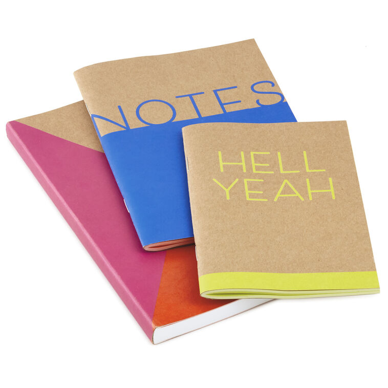 hallmark Assorted 3-Pack Colorful Kraft Journals