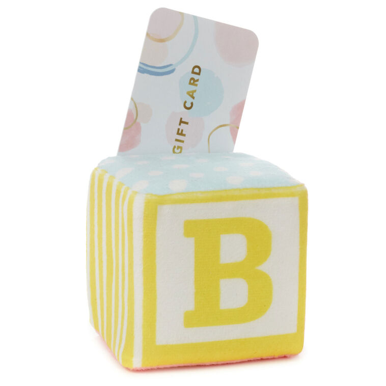 hallmark Baby Block Plush Gift Card Holder
