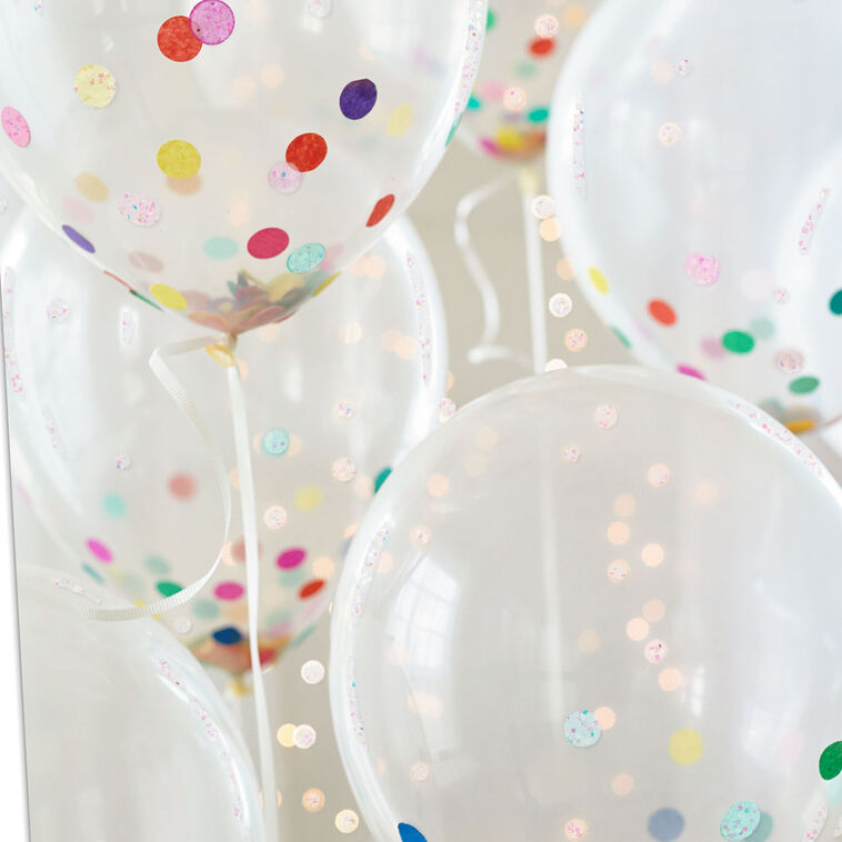 Hallmark Balloons Filled With Confetti Blank Card