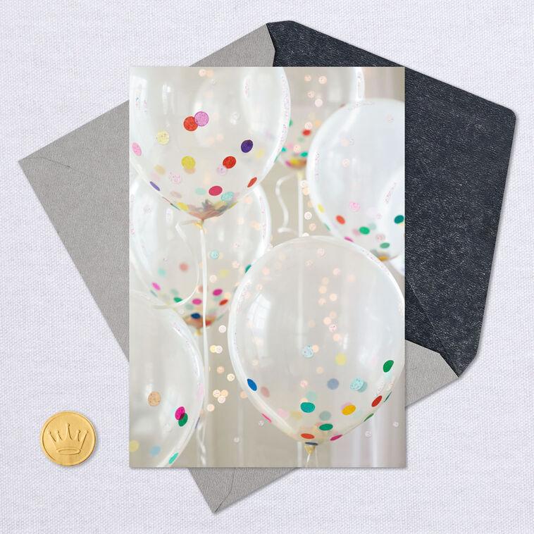 Hallmark Balloons Filled With Confetti Blank Card