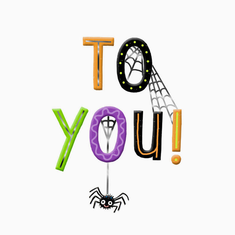 Hallmark Bats Spiders And Bones Halloween Card