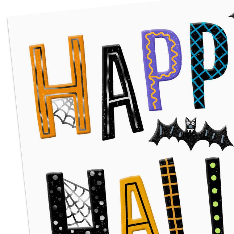 Hallmark Bats Spiders And Bones Halloween Card