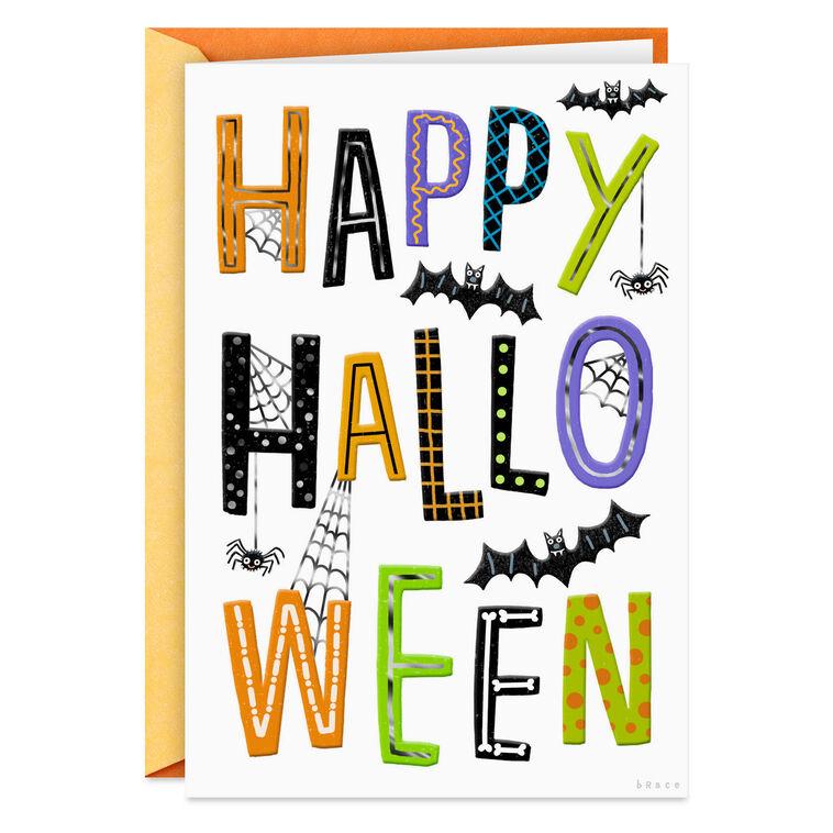 hallmark Bats Spiders and Bones Halloween Card