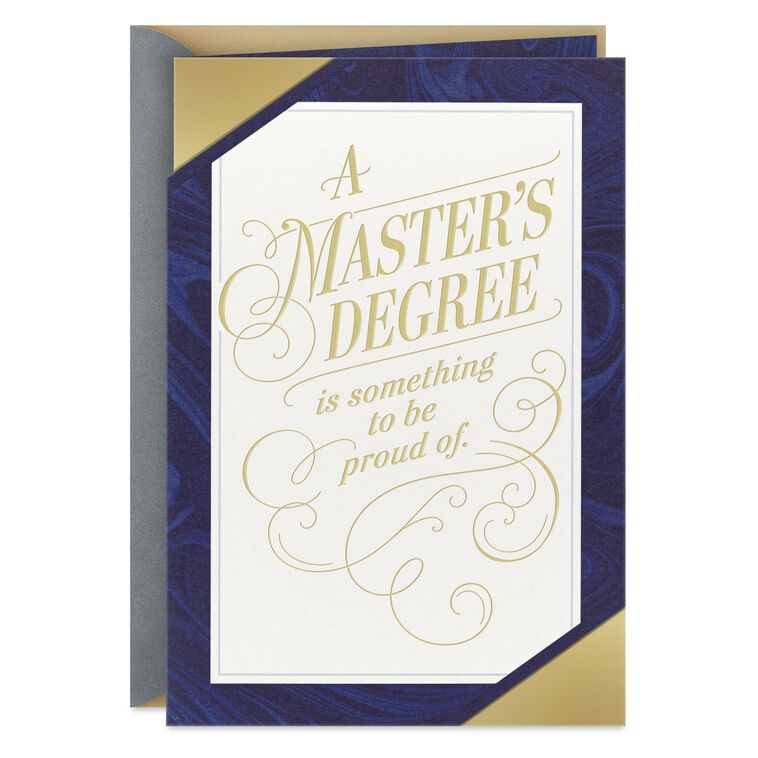 hallmark Be Proud Master's Degree Graduation Card