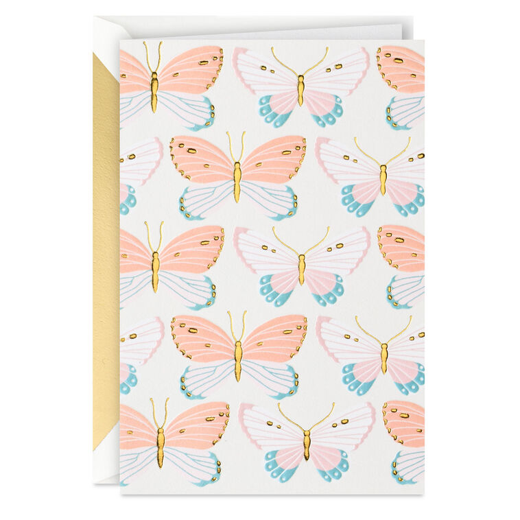 hallmark Beautiful Butterflies Blank Card