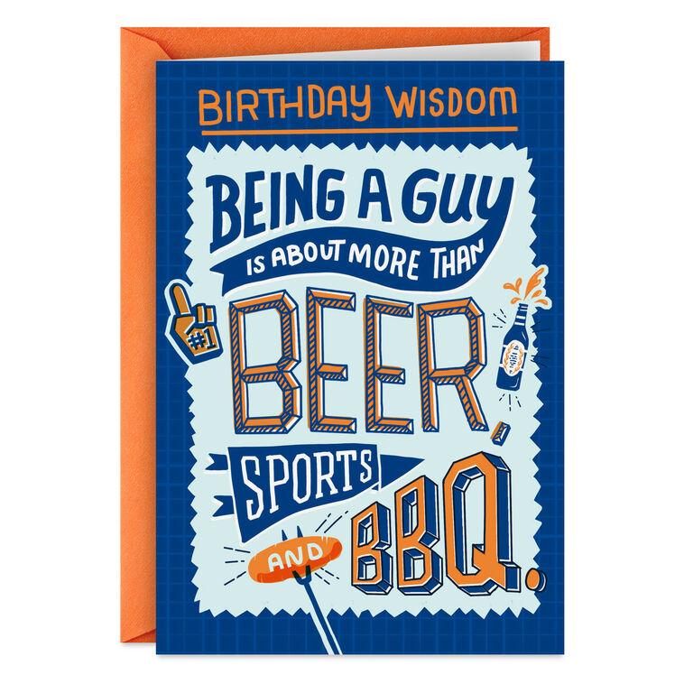 hallmark Being a Guy Funny Birthday Card for Him