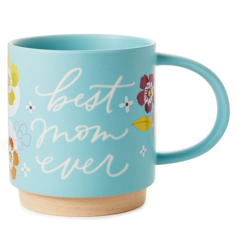 hallmark Best Mom Ever Floral Mug 16 oz