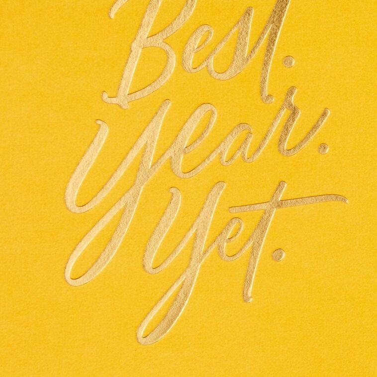 Hallmark Best Year Yet Gold Birthday Card