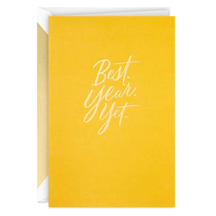 hallmark Best Year Yet Gold Birthday Card