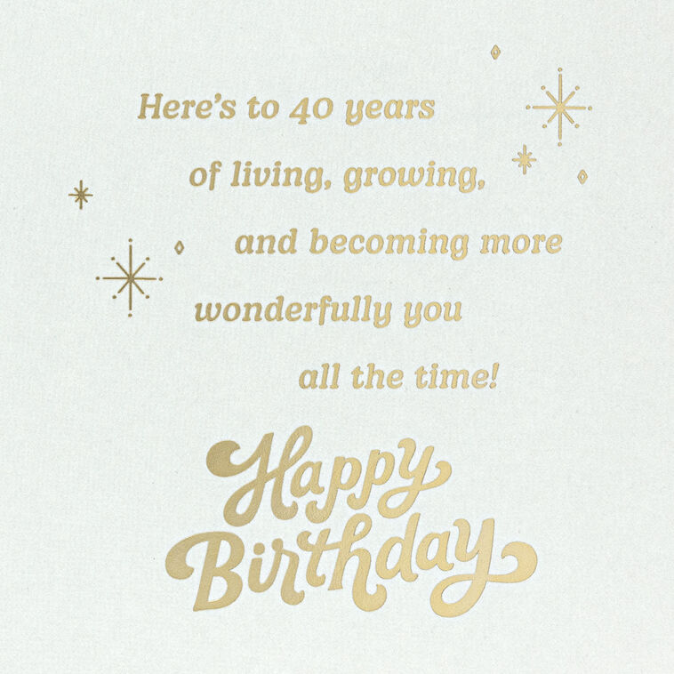 Hallmark Better Than Ever 40th Birthday Card