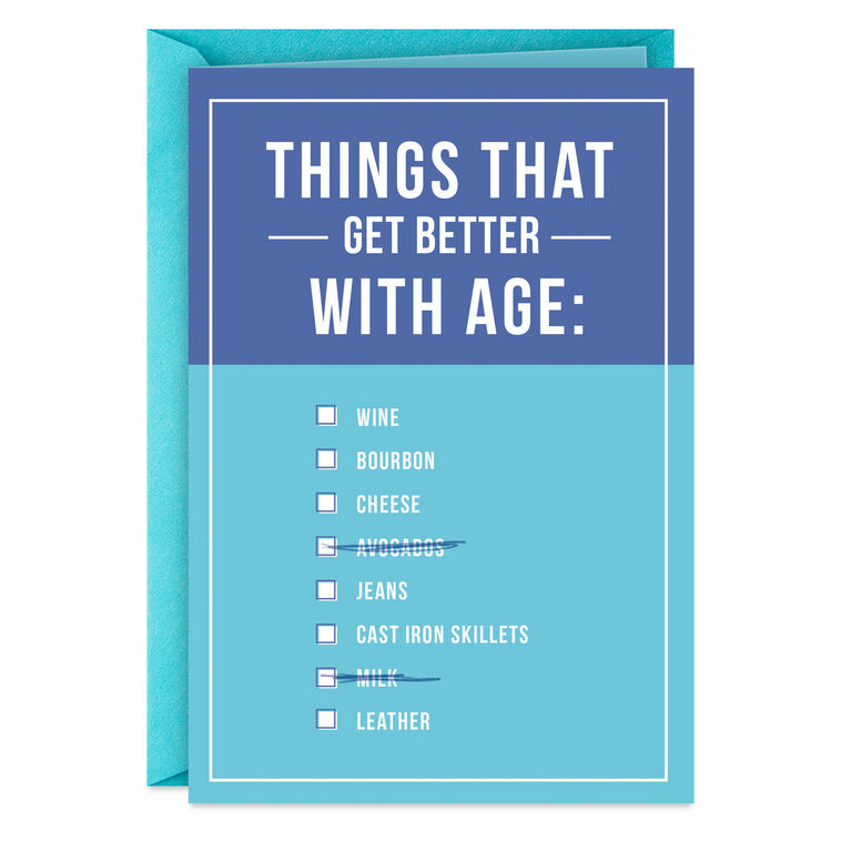 hallmark Better With Age Funny Birthday Card