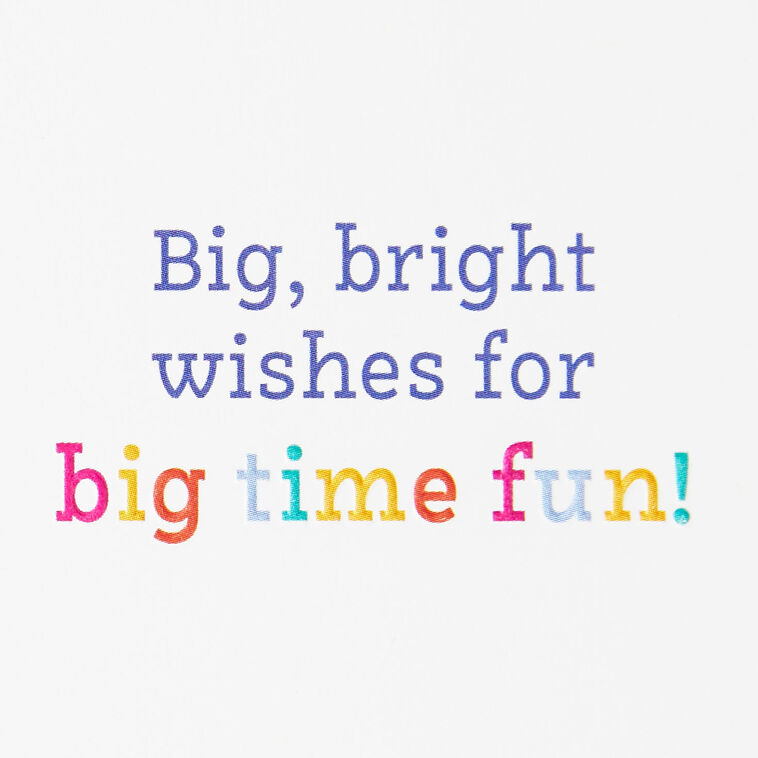 Hallmark Big Bright Wishes Birthday Card