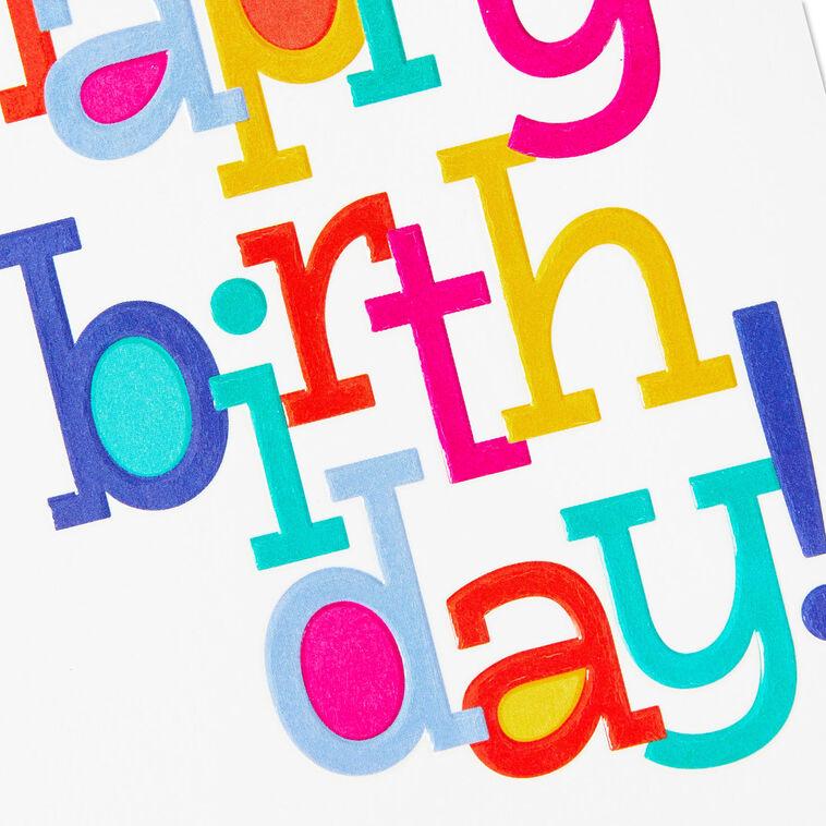 Hallmark Big Bright Wishes Birthday Card
