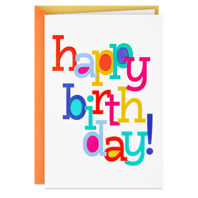 hallmark Big Bright Wishes Birthday Card