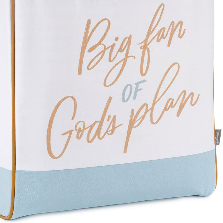 Hallmark Big Fan Of God's Plan Canvas Tote Bag